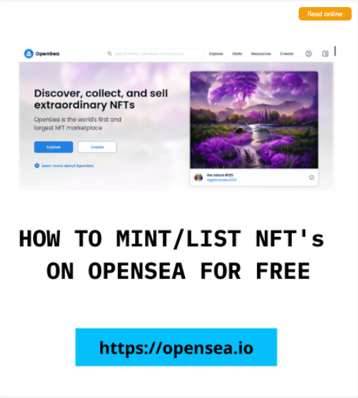 How to List & Mint NFT’s for free in Nigeria
